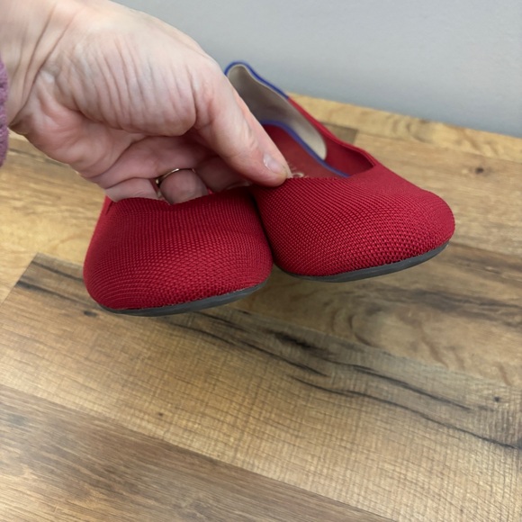 Rothy’s The Daily Flat Round Toe Ballet Flat Cherry Red size 9.5 - Picture 5 of 9